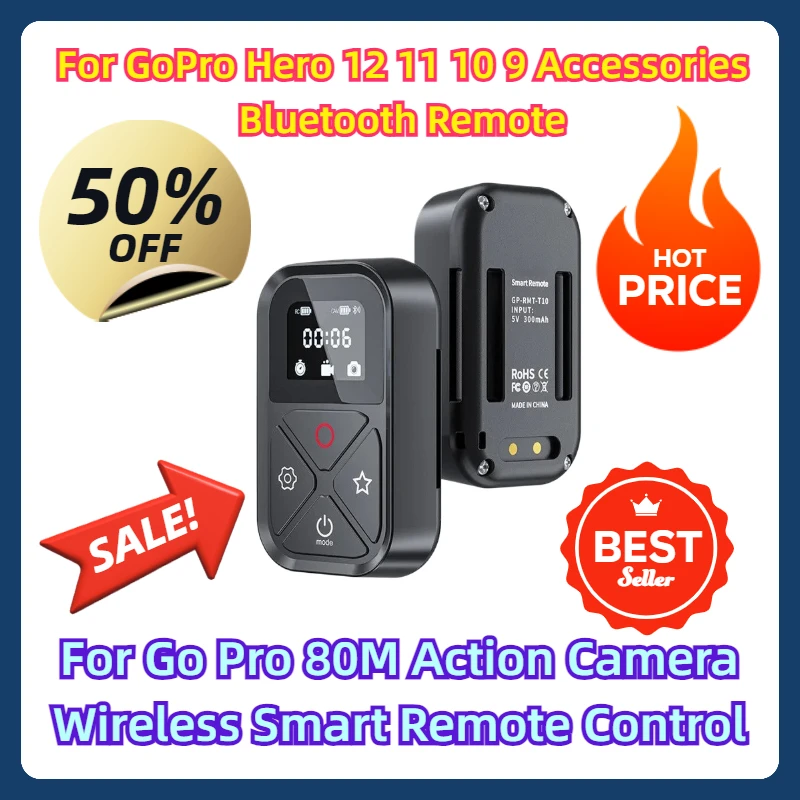 Беспроводной пульт дистанционного управления для экшн-камеры GoPro Hero 12 11 10 9