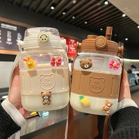 portable large capacity straw mug summer outdoor cup with strap sports gym drinking tumbler 1 2l water bottle cute fitness jugs