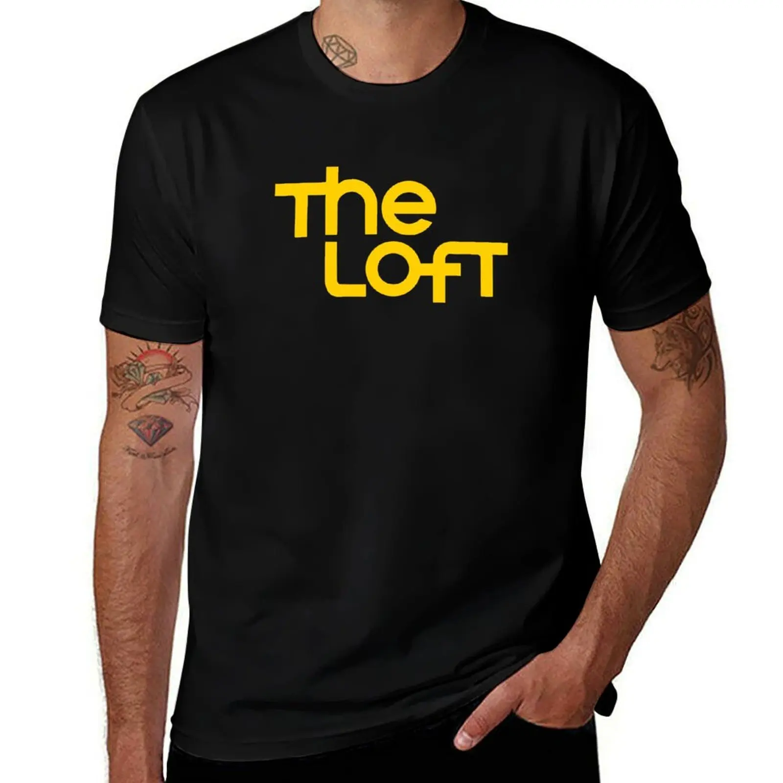 Фото The Loft - Дэвид Манкусо - Футболка в стиле диско, базовая, с коротким рукавом, из смесового хлопка №1