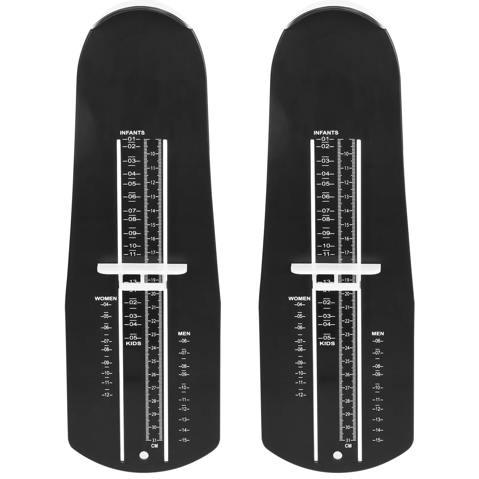 

2 Pcs Scaffold Tools Shoe Measuring Devices Sizer Measurer Measurement Shoes Plastic Child Foot Ruler Chart US