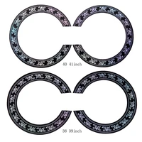 acoustic guitar rosette inlay hard pvc circle sound hole rosette inlay sticker for 39 41inch acoustic guitars decal guitar parts