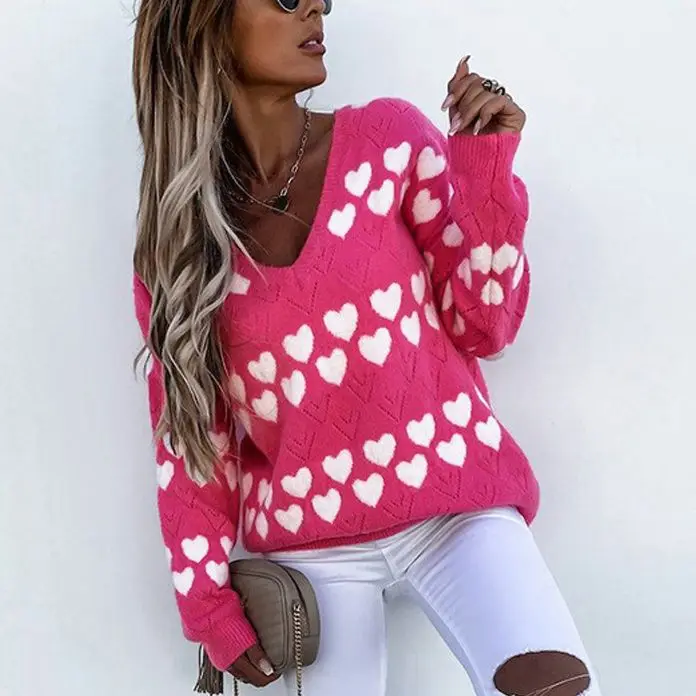 

TEELYNN Long Sleeve Oversize Sweater Cardigans Women Clothes Chic Heart 2022 Knit Autumn Winter Coat Women Loose Jumper Outwear