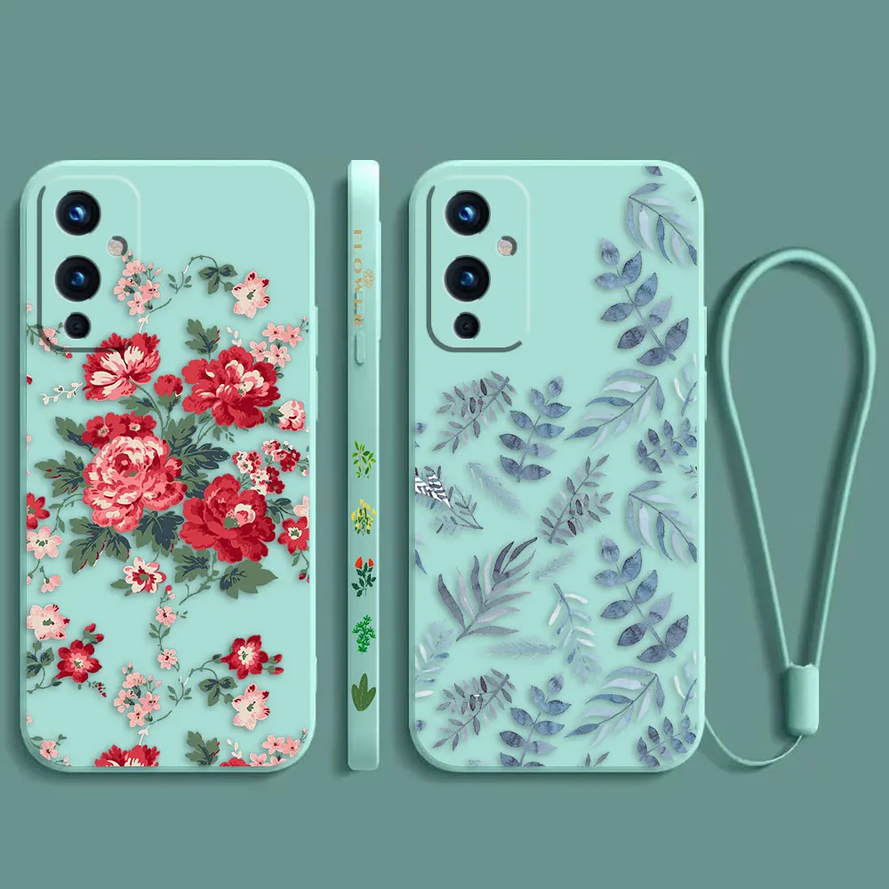 

Vintage Retro Petal Bouquet Phone Case For Oneplus 11 10 10T 9 9R 8 8T 7 Ace Pro Nord 2 2T CE CE2 Lite 5G Liquid Cover Funda