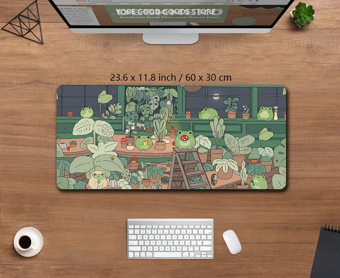 Большой резиновый коврик для мыши Laumango Green