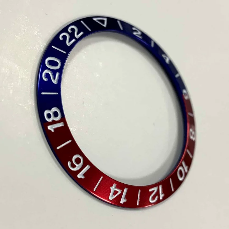 38mm Watch Bezel Insert Aluminum Bezel Insert 2-22 Font 38mm Outer Diameter 30.5mm Inner Diameter Fits 40mm Case Watch Bezel