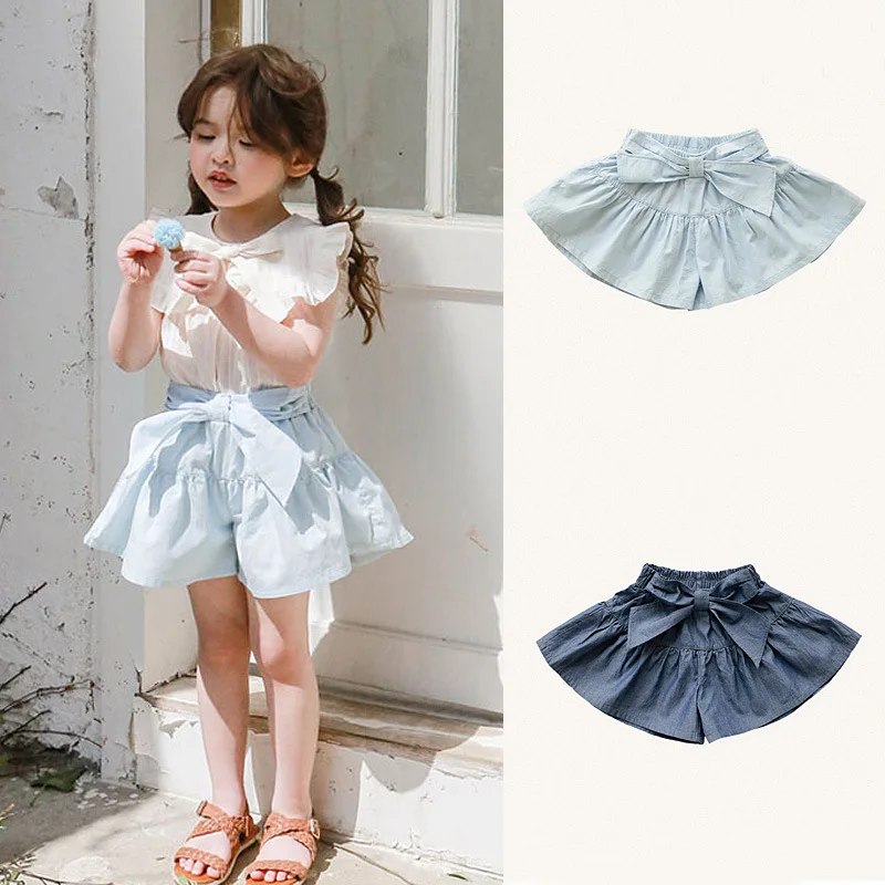 

Детские джинсовые шорты для девочек, модные Универсальные милые повседневные шорты из денима с эластичным поясом, лето 2023