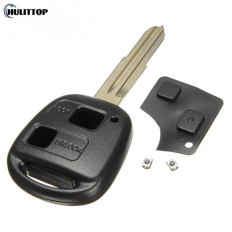 

2 Buttons with Uncut Blade Car Remote Key Shell Case For Toyota RAV4 Yaris Prado Corolla Land Cruiser Previa Echo Replacement