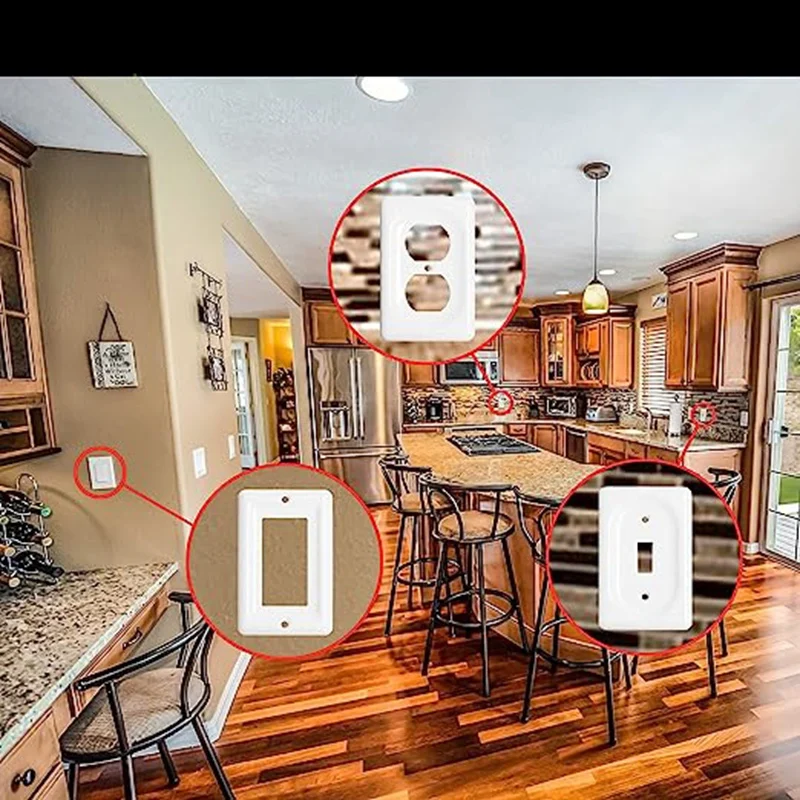 2 упаковки пластин переключателя керамические пластины панель белая крышка (один