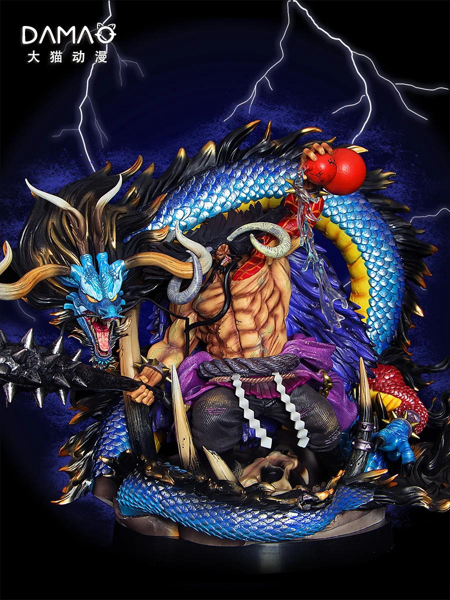 

50cm Anime One Piece Kaido Action Figure GK Huge Edition Black Pearl Beasts Resonance PVC Collection Model Dolls Toys for Gifts