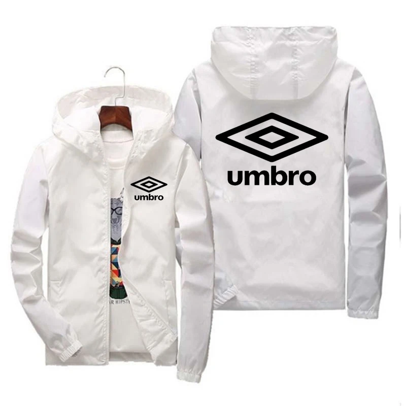 

2022 Spring/summer Umbro Men's Bomber Jacket S- 7XL Slim Solid Color Print Hooded Jacket Trench Coat Zipper Trench Jacket Men's