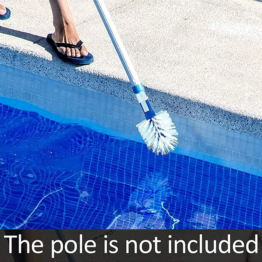 

Pool Step Cleaning Corner Brush Round Brushes Plastic Material Swimming Pool White+blue Easy To Install Flexible Use