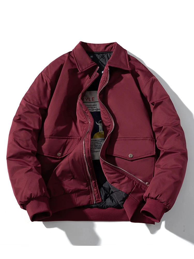 Американская винтажная куртка-бомбер одежда с хлопковой подкладкой зимняя