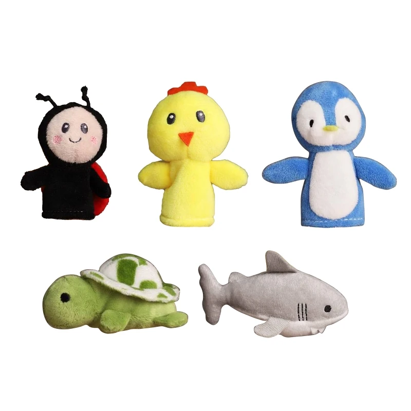 

Cartoon Plush Animals Finger Puppets Mini Plush Figures Toy Kids Educational Toy GXMB