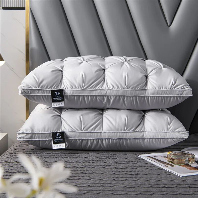 

New Deluxe New Product Hilton Hotel Down Cotton Pillow Student Dormitory Household Cervical White Goose Pillow Core Bed Set