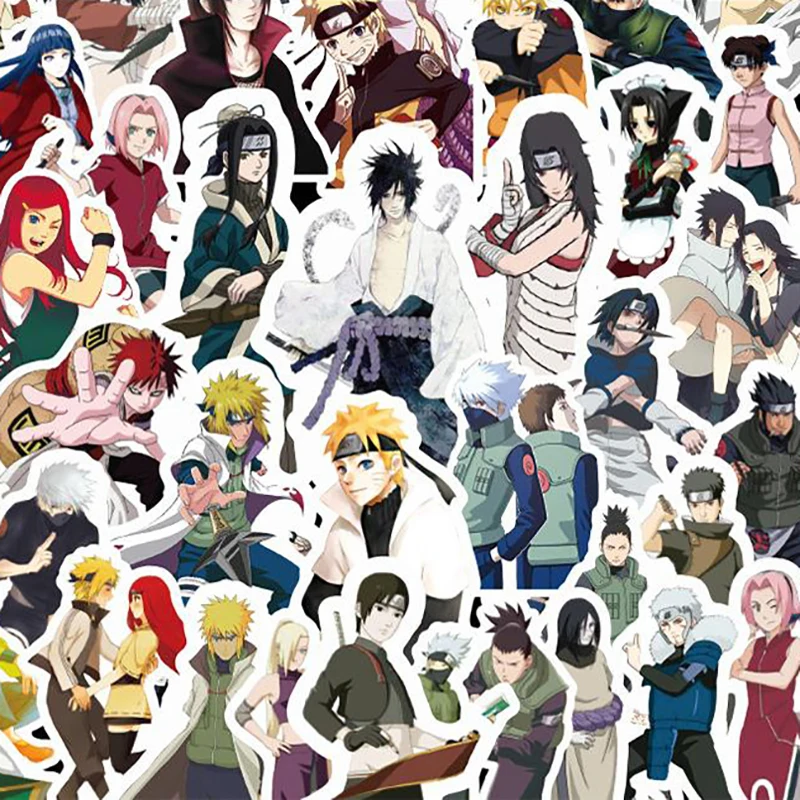 

100pcs Naruto Cartoon Anime Stickers Waterproof Skateboard Motorcycle Guitar Luggage Laptop Bicycle Sticker Kid Graffiti Sticker