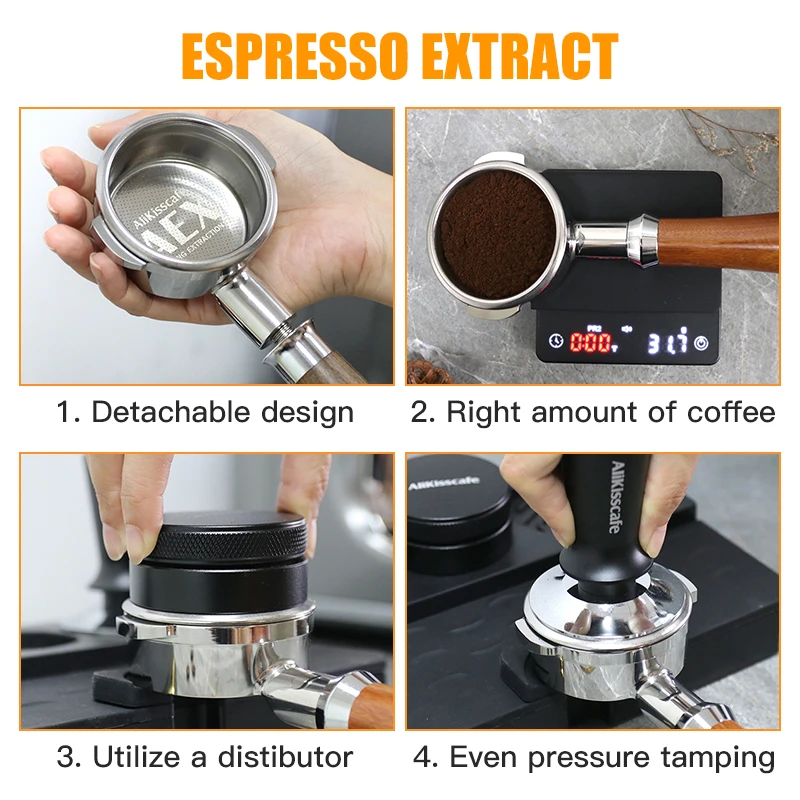 Кофейный портрет AliKisscafe без дна 58 мм для E61 корзина с фильтром из нержавеющей