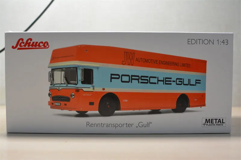 Металлическая модель автомобиля Schuco 1:43: Mercedes-Benz O317, Porsche Transporter Gulf (art.: 3920da8844552) - 3920da8844552