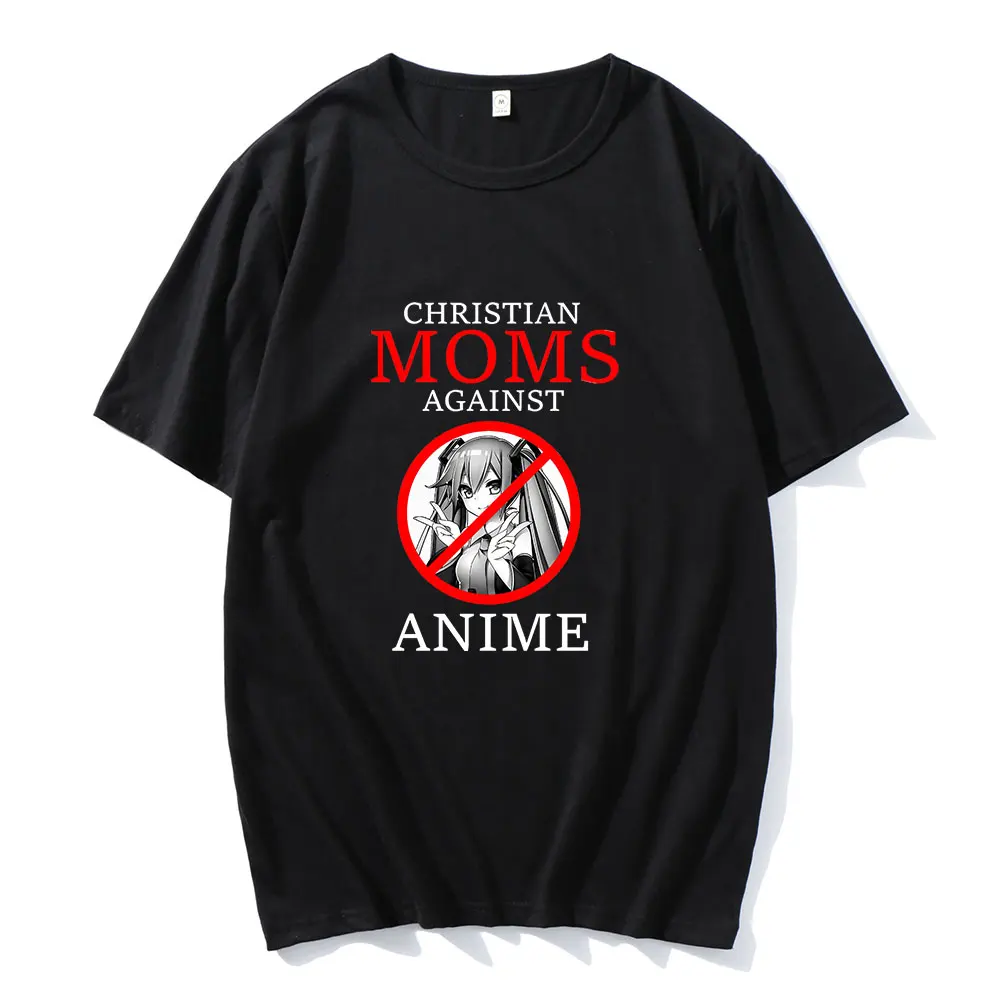 

2021 Hottest Sale Christian Moms Against Anime T SHIRT Summer Couple Trend All-match Short-sleeved T-shirt Men Women New Tees