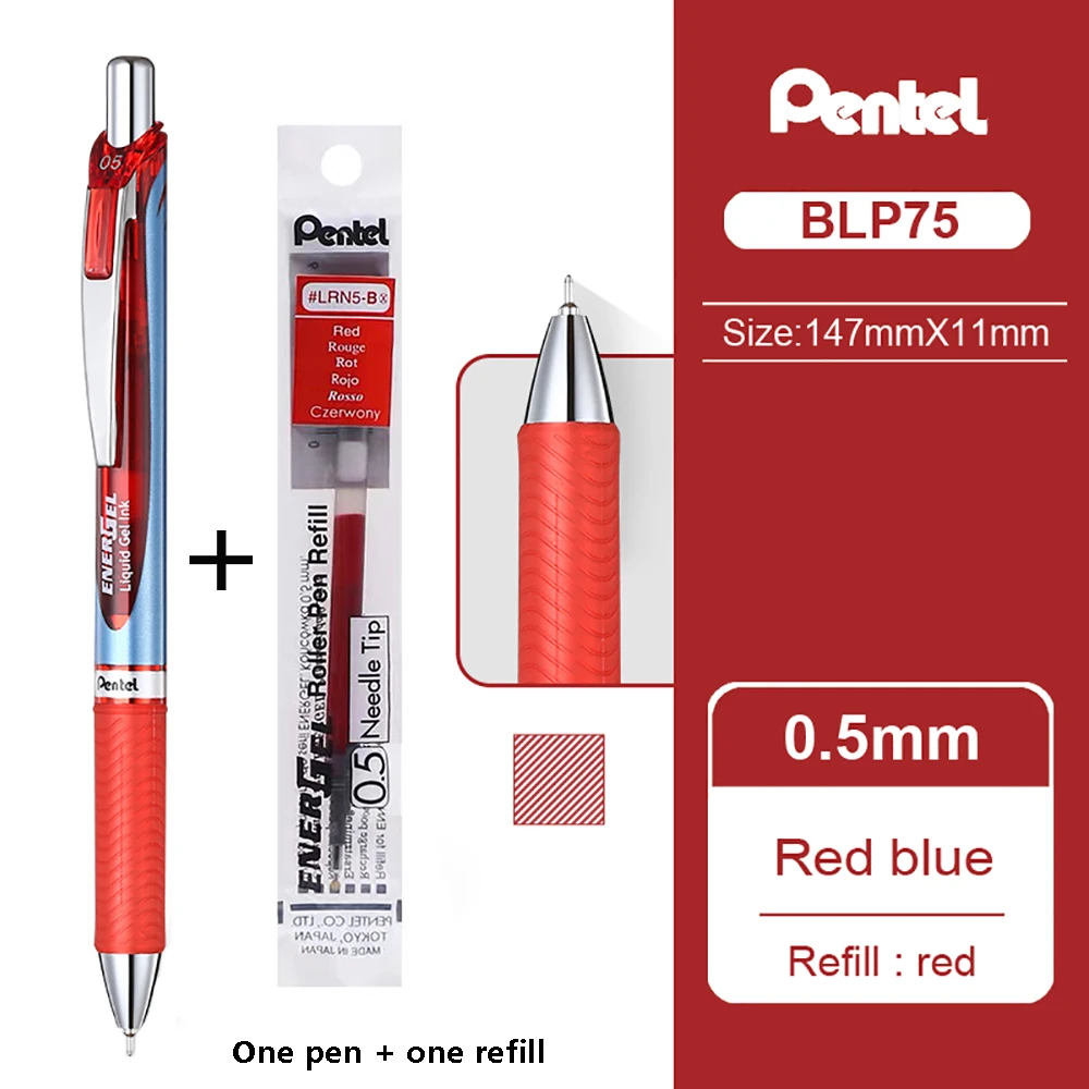 Гелевая ручка Pentel BLN75 Plus 0,5 мм черная