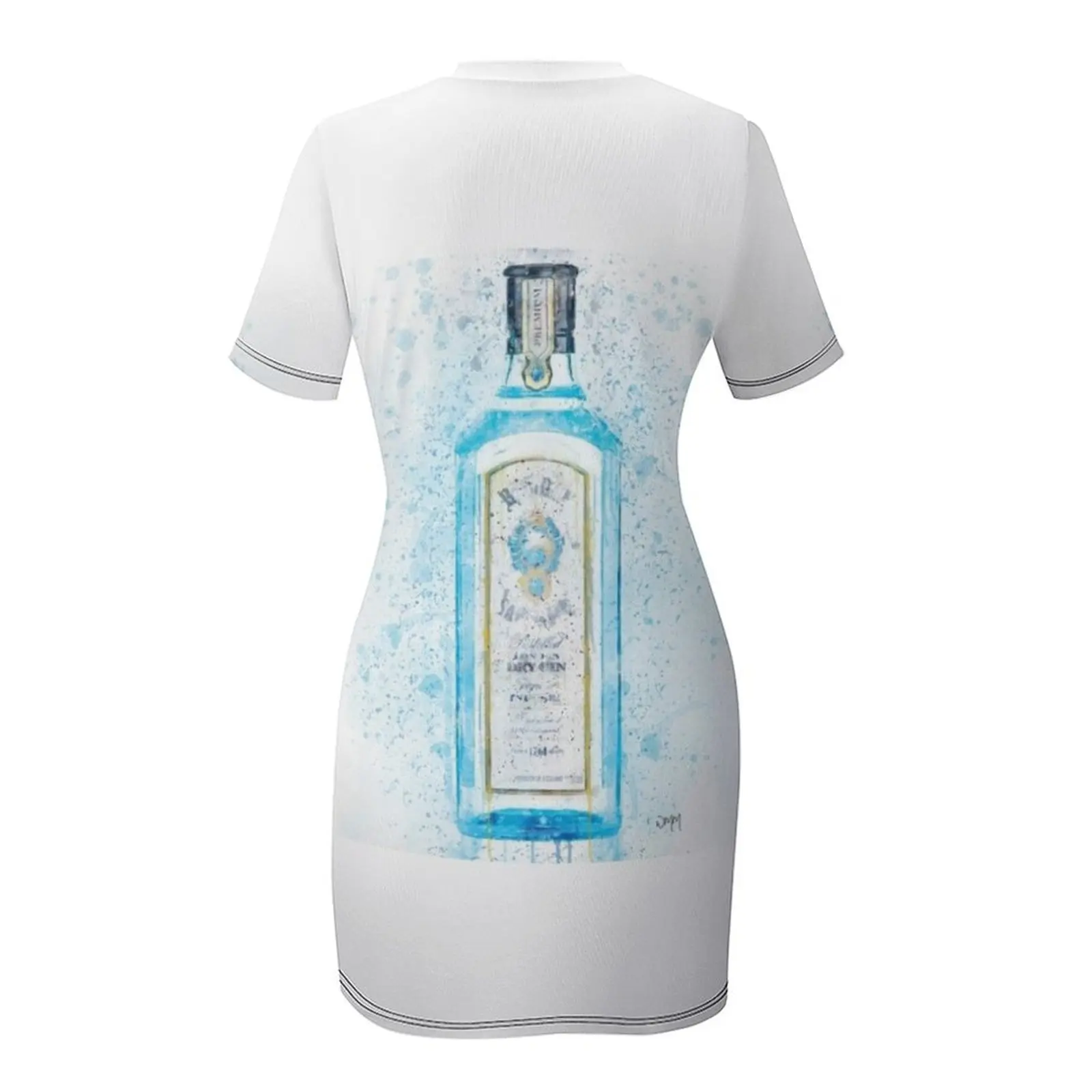 Bombay синее платье с короткими рукавами