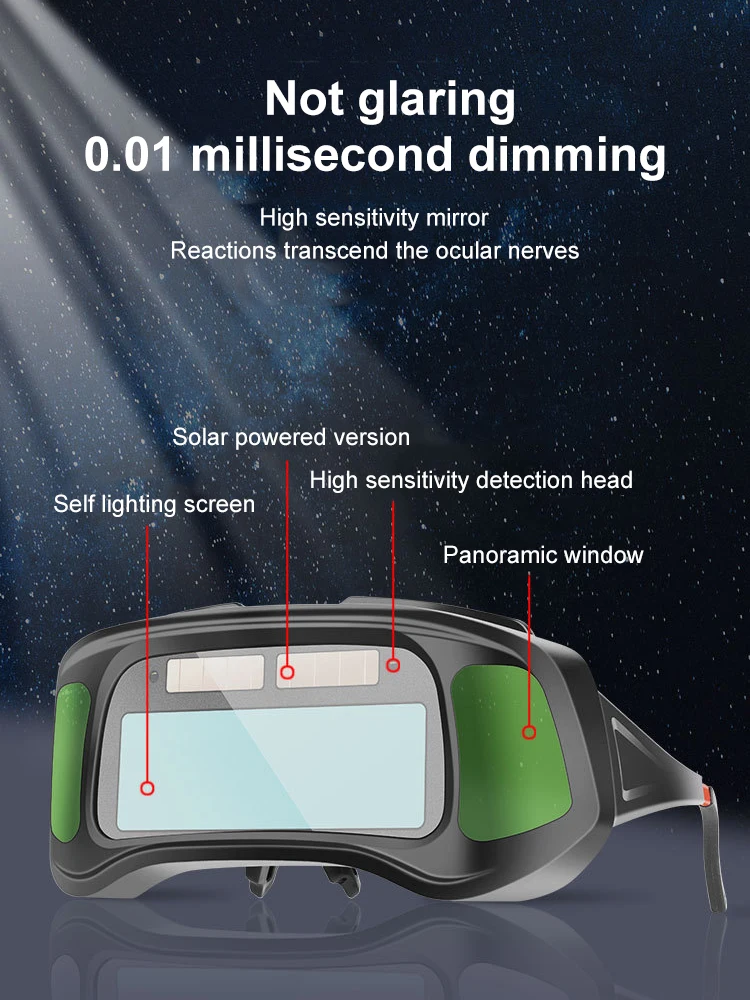 Очки сварочные с автоматическим затемнением антибликовые для аргоновой дуговой