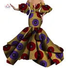 Женское вечернее платье без бретелек Bazin, Черное длинное платье с Африканским принтом, одежда в африканском стиле, WY5613, 2019