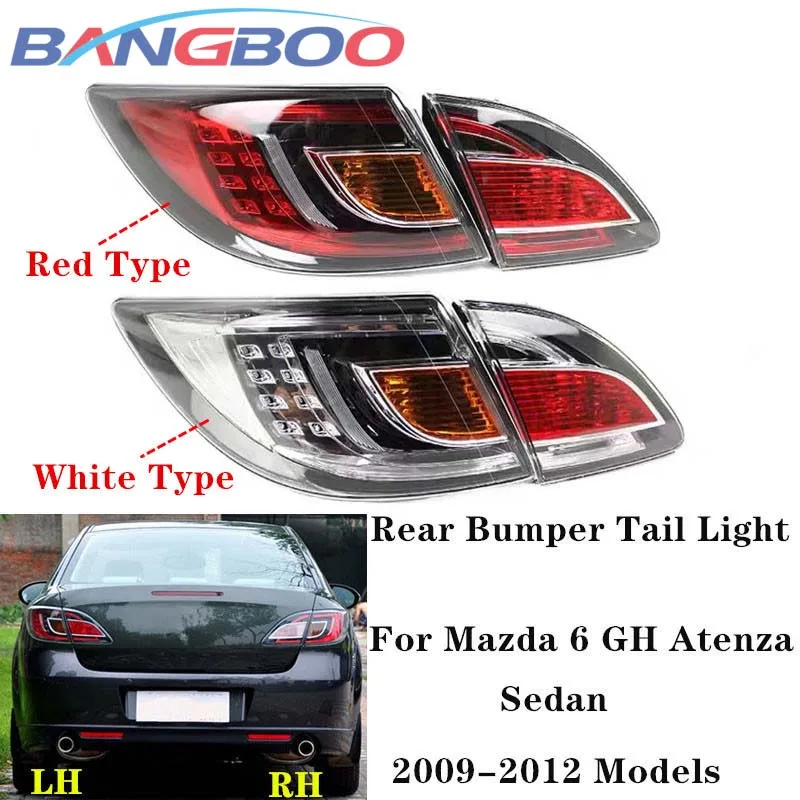 Car Rear Bumper Tail Lamp Taillight For Mazda 6 GH Atenza Sedan 2008 2009 2010 2011 2012 Stop Parking Light
