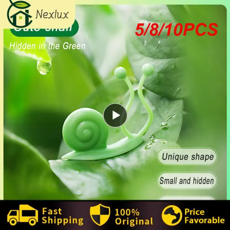 

5/8/10PCS /set Green Radish Green Plant Wall Climbing Fixture Household Seamless Paste Buckle Indoor Vine Plant Wall Hook Fixing