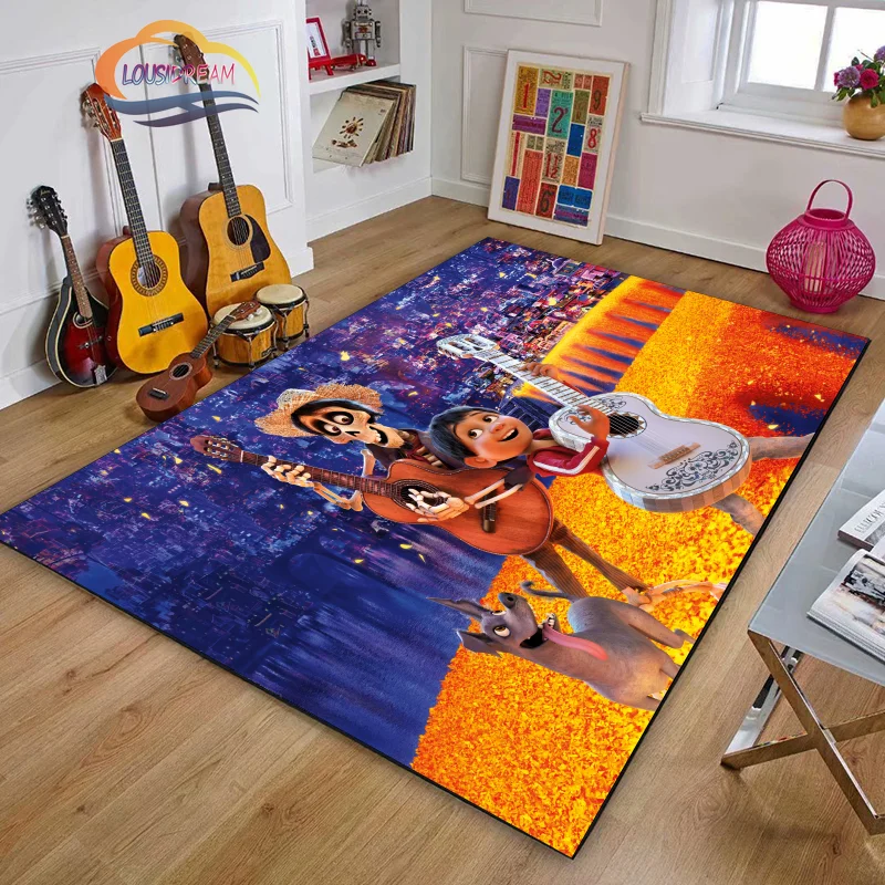 

Cartoon animation coco Printed Carpet rug Children's carpet Living Room Large Area decoration rug Boy bedroom floor mat