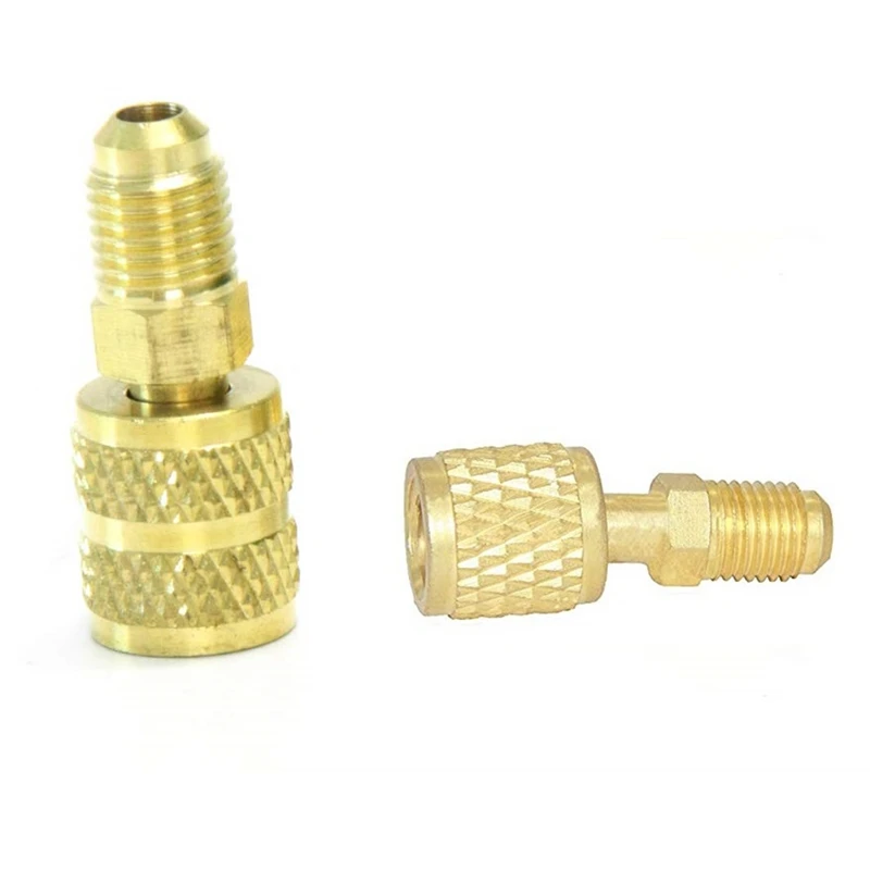 

R410A Refrigeration Charging Adapter,5/16 SAE F Quick Couplers To 1/4 SAE M Flare 5/16 SAE M To 1/4 SAE