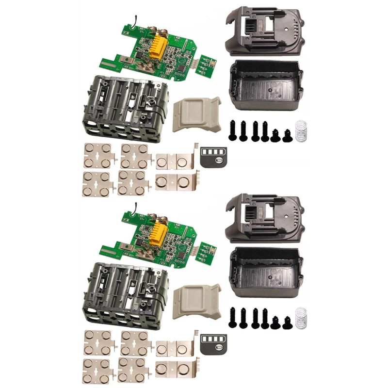 

2X Plastic Case Nesting Single Cell Protection Detection Protection Board PCB For Makita 18V Battery BL1840 BL1830