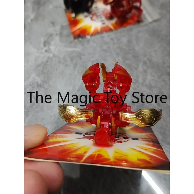 Фото Оригинальная коллекционная боевая фигурка Sega Bakugan BakuTech 2 Stage Howl Dragon, красная, полупрозрачная №3