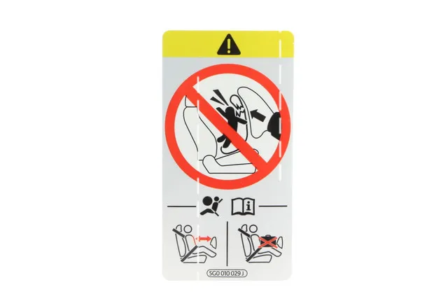 

4 pcs 5 G0010029J Air Cushion Airbag Warning Label Sticker