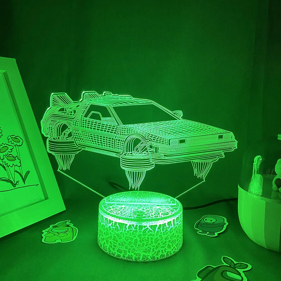 Автомобиль научной фантастики 3D иллюзия светодиодный ночсветильник уникальный