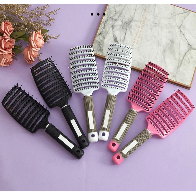 Hair Scalp Massage Comb Hairbrush Bristle Nylon Women Wet Dry Curly Detangle Brush Professional Hairdressing Styling Tool |