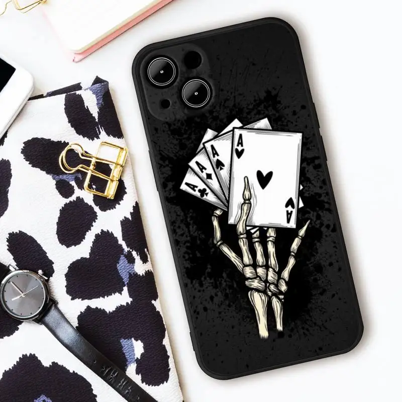 

Poker Fashion Phone Case For iphone13 12 Pro 11 Pro Max X XR Mini XS MAX 7 8 plus 6s plus 2020 se phone Full Coverage Covers