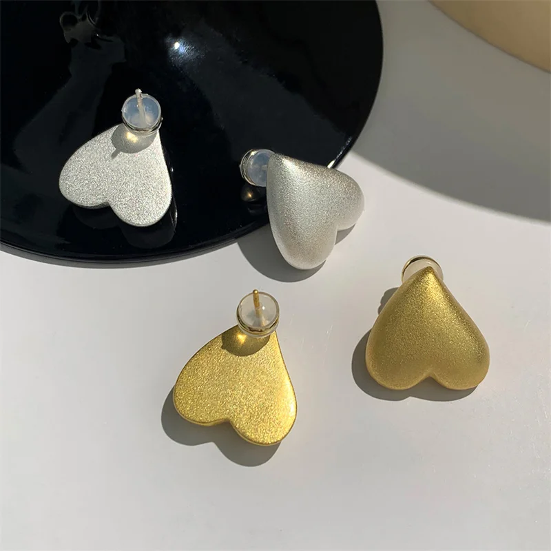 Серьги в романтическом стиле женские матовые золотистые ювелирные украшения