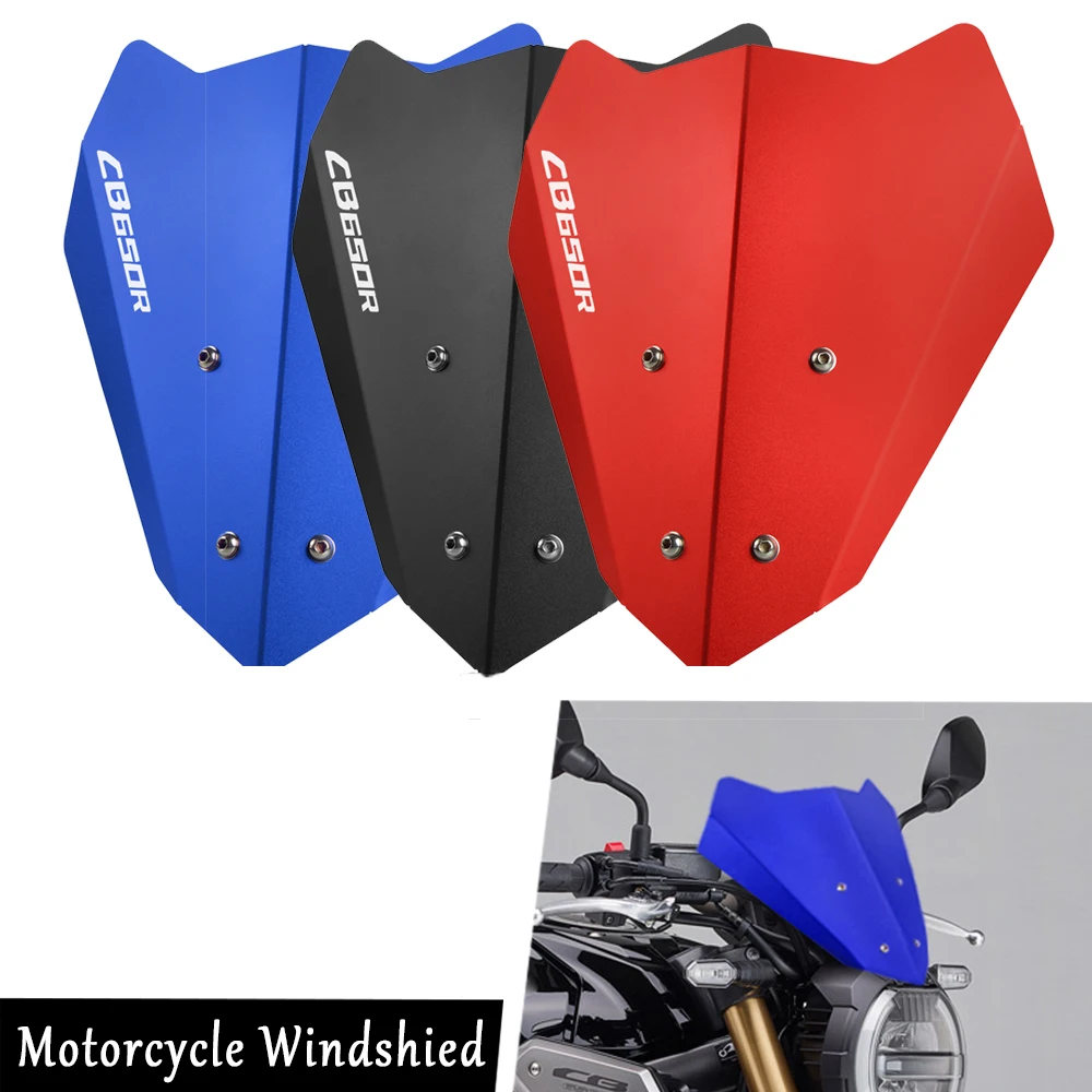 

With logo For Honda CB650R CB 650 R 2018 2019 2020 CNC Aluminum Motorcycle Accessories Windshield Windscreen Deflectors CB 650R