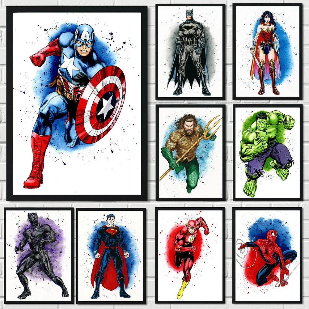 

Картина на холсте с изображением героев мультфильма «Marvel»