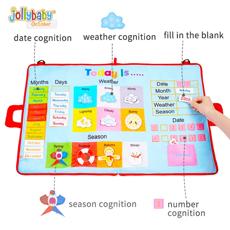 

Weather Season Date Felt Sticker Montessori Calendar Time Day Month Year Learning Toys Education For Kids Record Chart 2022 2023