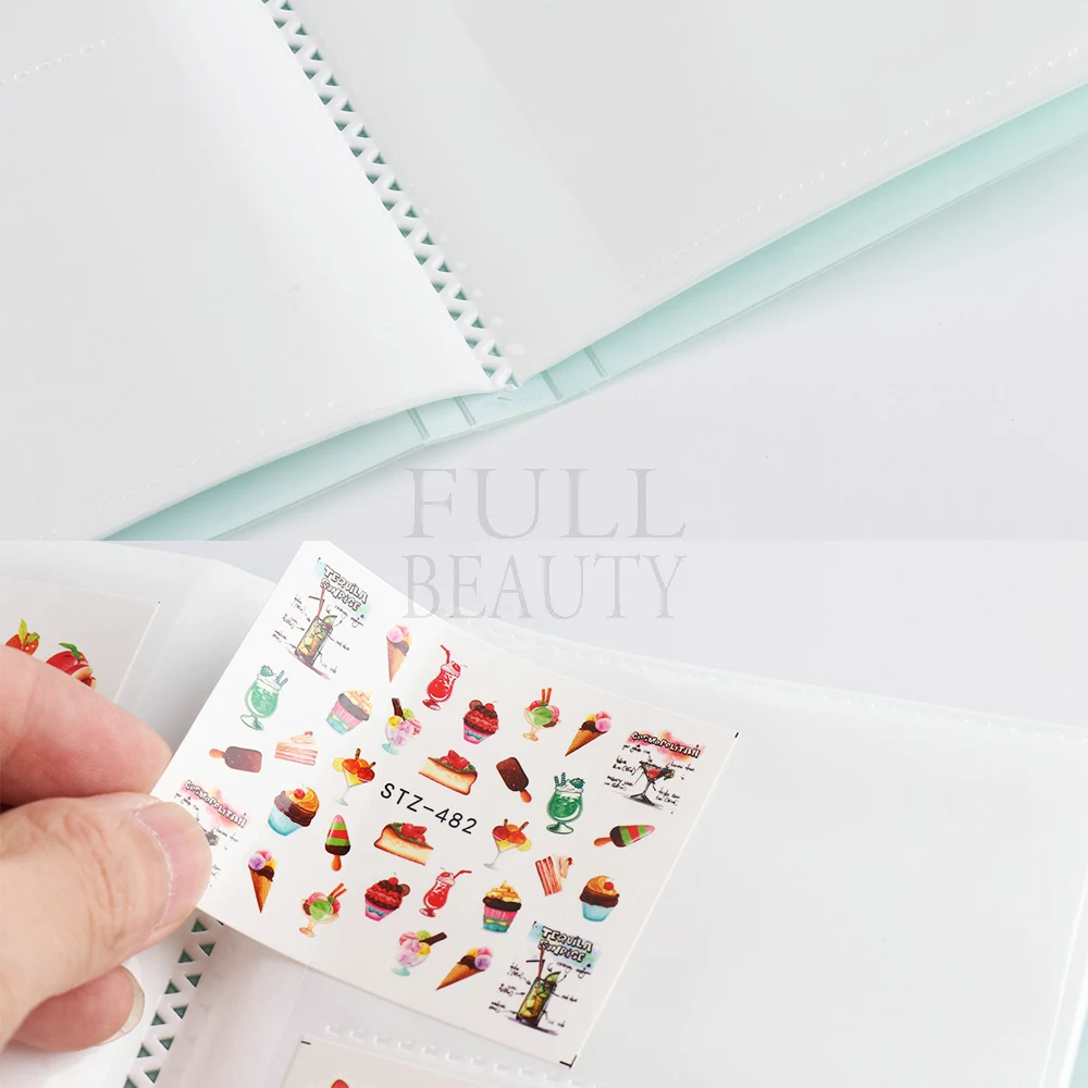 Альбом для наклеек на ногти 120 слотов пустая книжка хранения акриловый