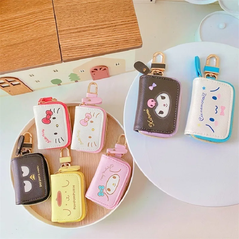 Sanrio Hello Kitty Аниме Брелок-держатель Милый Кошелек Для Монет Melody Kuroki Стиль Сумка