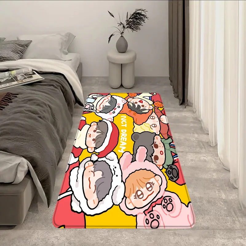 NCT127 Замшевый ковер для спальни противоскользящий устойчивый к бактериям