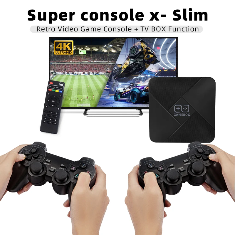 BOYHOM ретро двойная система видео Игровая приставка TV Box 50 + эмульгаторы Макс 50000
