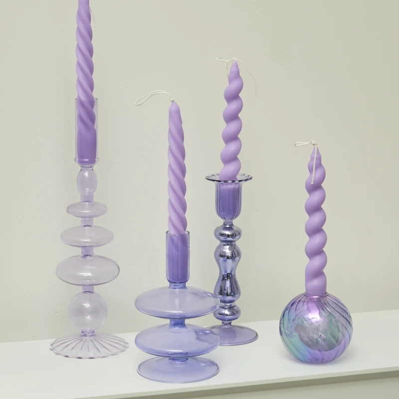 Декоративные свечи с запахом, в форме спирали, 2 шт. для дома, свадебного украшения, центральных элементов декора и в подарок.