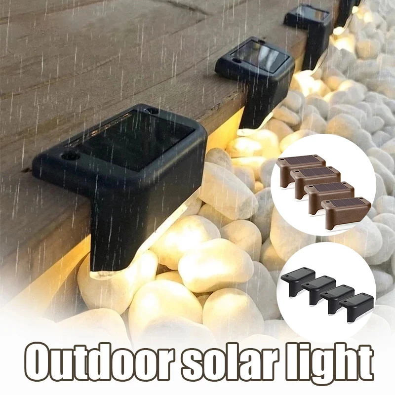 

1/4/8/16/20pcs LED Solar Stair Lamp IP66 Waterproof Outdoor Garden Pathway Yard Patio Stairs Steps Fence Lamps Solar Night Light