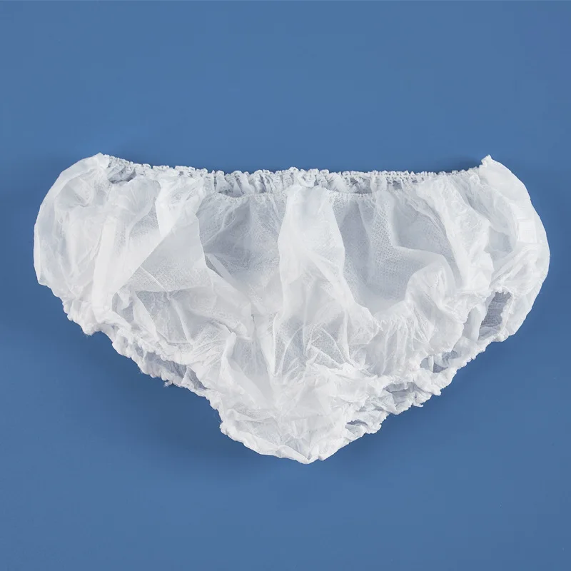 100pcs Individually wrapped Non Woven Fabrics Woman Beauty Salon Sauna Travel Briefs Female Elastic Waistband Disposable Pantie