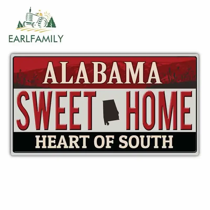 

EARLFAMILY 13 см x 6,8 см для Алабама США Сладкая домашняя Виниловая Наклейка для автомобиля грузовика устойчивая к царапинам наклейка подходит для фургона RV