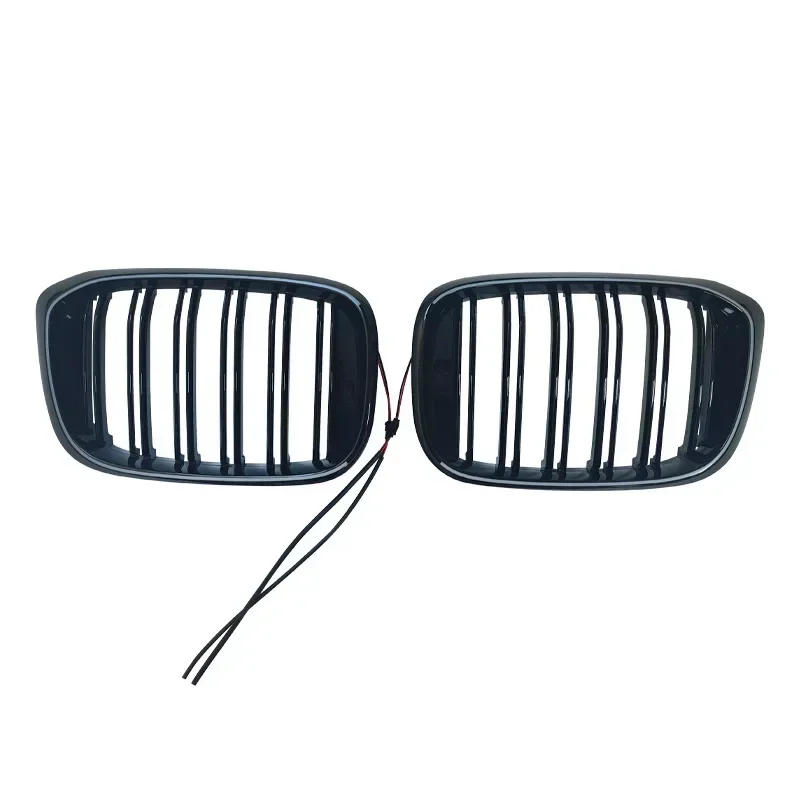 

Для BMW X3 G01 2018 2019 2020 2021 передние гоночные решетки из АБС-пластика со светодиодной подсветкой, защитная крышка, комплект кузова