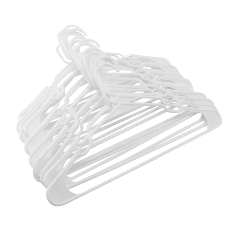 

20 Pack Premium Plastic Hangers, Durable & Strong Standard Hangers For Clothes & Pants, White